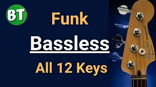 NO BASS - all 12 keys Bassless Funk Backing track - Bassless Backing Track - 108bpm