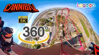 5K VR 360 Cannibal Roller Coaster On Ride Ultra HD POV Lagoon