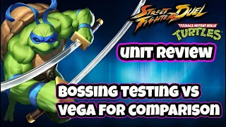 LEONARDO UNIT REVIEW WITH BOSS RUNS How does damage compare to VVega Street Fighter Duel