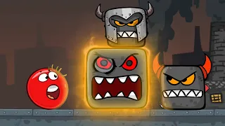 Red Ball 4 Animation | Red Ball Hero Vs Fire Boss & Evil Square