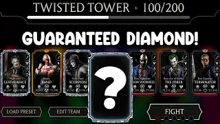 Guaranteed Diamond! Boss Match 100 Twisted Fatal Tower + Reward. MK Mobile. 89-102