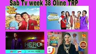 Sab Tv Week 38 Online TRP | Sony sab Letest Trp week 38 online | Hero show | Jcpkh | Tmkoc