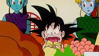 [ENG DUB] Goku Eats Everything In Snake Princess Palace | DBZ |