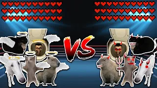 Angel Capybara team vs Demon Capybara team! Meme battle