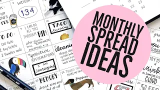 31 Ways to Use Your Monthly View in your Planner - Monthly Spread Ideas