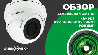 Обзор Антивандальная IP камеры GV-101-IP-E-DOS50V-30 POE 5MP под кодом (1102)