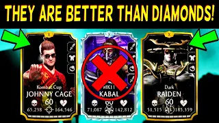 MK Mobile. These 2 Gold Cards are BETTER THAN DIAMONDS! Destroying Maxed Diamond Teams with GOLDS!