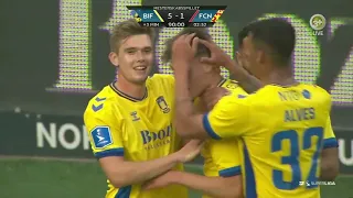 Brøndby IF - FC Nordsjælland 29/5-2023 / Oscar Schwartau scorer til 5-1