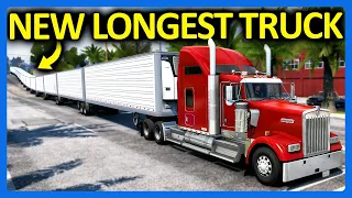 The NEW World's Longest Road Train in American Truck Simulator!! (21 Trailers)