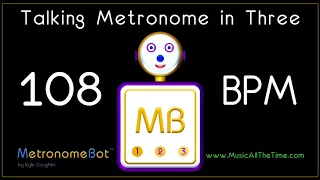 Talking metronome in 3/4 at 108 BPM MetronomeBot