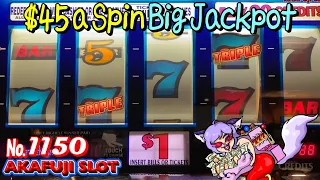 Hand Pay Jackpot😍🤩Triple Strike Slot Machine $45 a Spin 9 Lines, Pechanga Casino 赤富士スロット