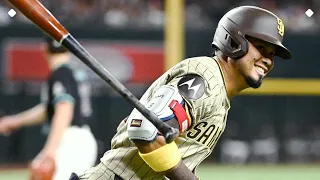 Venezolanos más destacados en la MLB este sábado. Histórico debut de Arráez, Acuña triplica y roba.