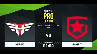 ГРАНД-ФИНАЛ. GAMBIT vs HEROIC. BO-5. ESL Pro League Season 13 @CEH999 & @LENINW & @KVAN.