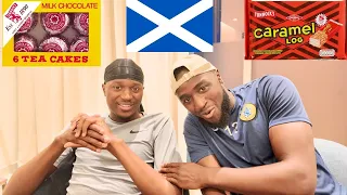 MY BROTHER TRIES SCOTTISH SNACKS FOR THE FIRST TIME