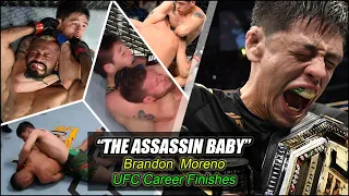 Brandon "The Assassin Baby" Moreno Highlights - All UFC Career Finishes [ Rapid Cuts ]