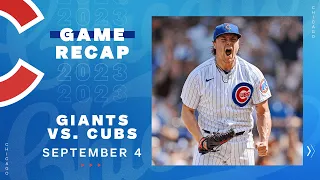 Game Highlights: Steele Goes 8 Scoreless, Suzuki Homers in 5-0 Cubs Win vs. Giants | 9/4/23