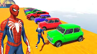 GTA V SPIDERMAN Epic New Stunt Race For Car Racing Challenge by Trevor and Shark #111