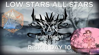 Arknights CC#8 Day 10 Foothill Hui Chi Risk 8 Guide Low Stars All Stars