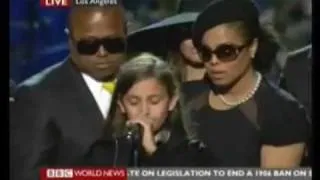 Michael jackson Memorial Daughter Paris Jackson Crying Says Goodbye