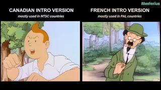 Tintin (1991): Side-by-Side Comparison of the Canadian and French Intros