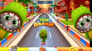 Talking Tom Gold Run - Walkthrough Gameplay - New Character Dino Tom - Android iOS