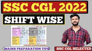 SSC CGL 2022 SHIFT WISE NORMALIZATION || REVIEW || MAINS STRATEGY