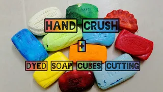 Hand Crush soap cubes, soap stripes and dyed Soap cubes cutting 🍬🍬