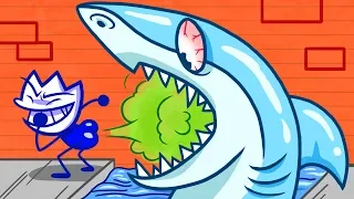Max Repels Shark with His Gas - Day of Career Short Animated Cartoons @MaxsPuppyDogOfficial