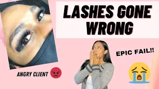 I Messed Up My Clients Lashes | Eyelash Extensions Gone WRONG