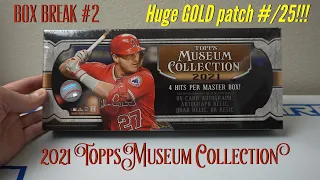 2021 Topps Museum Collection Box Break #2! Huge GOLD Meaningful Materials Patch #/25!