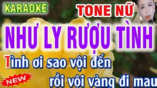 karaoke Như Ly Rượu Tình - tone Nữ - nhạc sống Trà organ