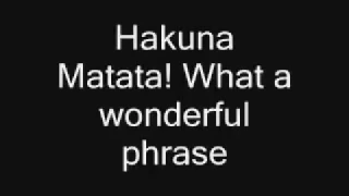 Hakuna Matata with LYRICS! Hakuna matata