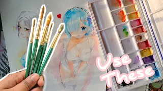 The Best Watercolor Technique for Anime Skin