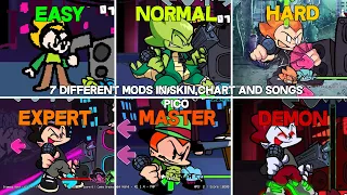 7 Different Mods In Skin,Chart and Songs | Blammed - Friday Night Funkin Mod Showcase (Difficulty)