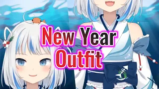 Gawr Gura in New Year Outfit Highlights