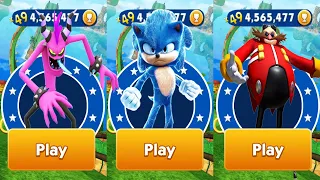 Sonic Dash - Movie Sonic Unlocked and Fully Upgraded - All Characters Unlocked - Run Gameplay