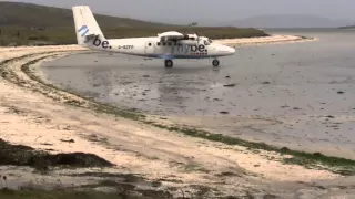 Loganair Twin Otter Take Off at Barra