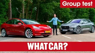 Tesla Model 3 vs Jaguar I-Pace SUV review – which is best? Electric car showdown | What Car?