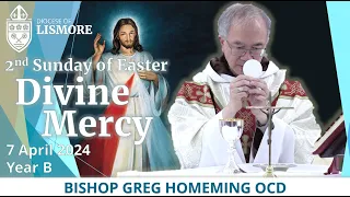 Catholic Mass Today Second Sunday on Easter 7 April 2024 Bishop Greg Homeming Lismore Australia