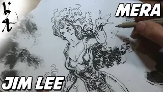 Jim Lee drawing Mera from Aquaman