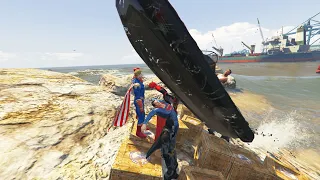 GTA 5 Impressive Ragdolls #3 (Epic Boat Fails - Superheroes)