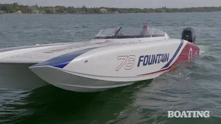 Boating Magazine Tests the Fountain 32 Thunder CAT