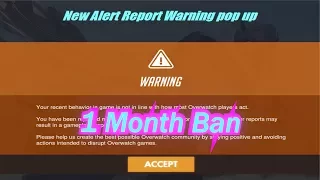 Overwatch New Report Warning Alert pop up - 1 Month ban - Symmetra Main