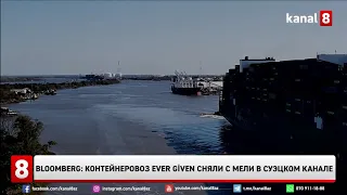 Bloomberg: контейнеровоз Ever Given сняли с мели в Суэцком канале