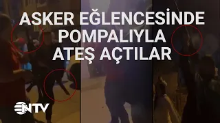 #NTV İki kişi, sokaktakilere aldırmadan havaya böyle ateş etti