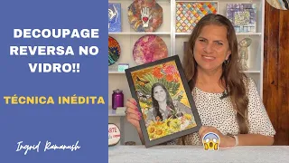 COMO FAZER DECOUPAGE REVERSA NO VIDRO - MUITO FÁCIL , FAÇA E VENDA