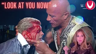 The Rock Leaves Cody Rhodes Bloody In Parking Lot Attack Reaction