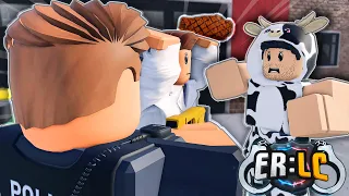 Man Dressed as COW Attacks Man Cooking STEAK! - RPF - Roblox ERLC Roleplay - The Recruit EP 9