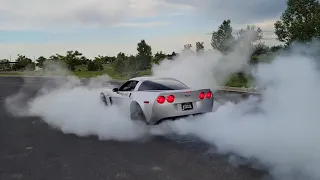 2013 Corvette C6 Z06 Burnout (Wife does first ever burnout)