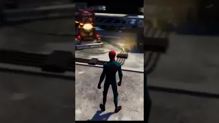 Spiderman Miles Morales Gameplay: Using a tether web ##youtubeshorts #marvel #avengers #spiderman